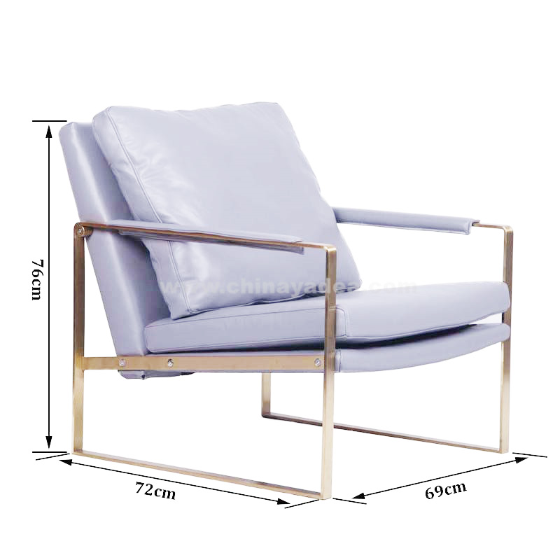 現(xiàn)代真皮休閑椅子（ZARA Lounge Chair）尺寸圖