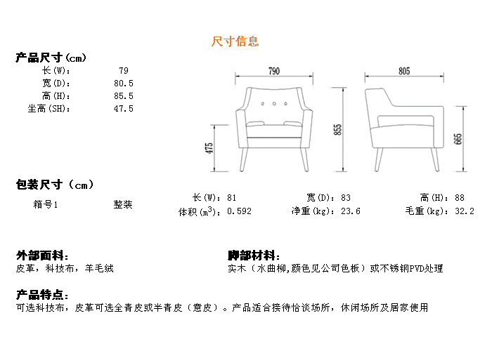 家具產(chǎn)品尺寸圖