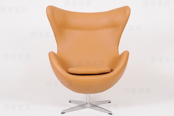 意大利皮蛋椅（Egg Chair In Black Italian Leather）