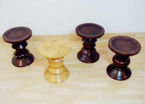 Eames Walnut Stools 3